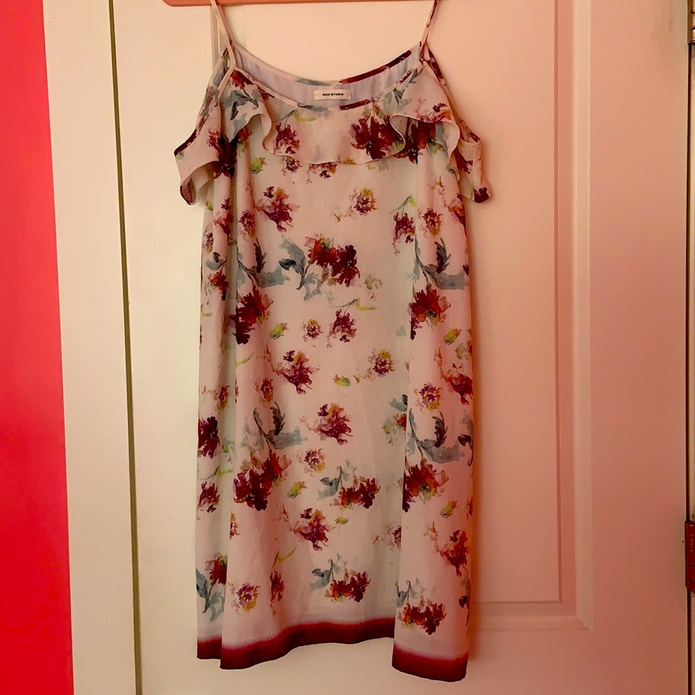 Max Studio Watercolor Floral Print Summer Dress